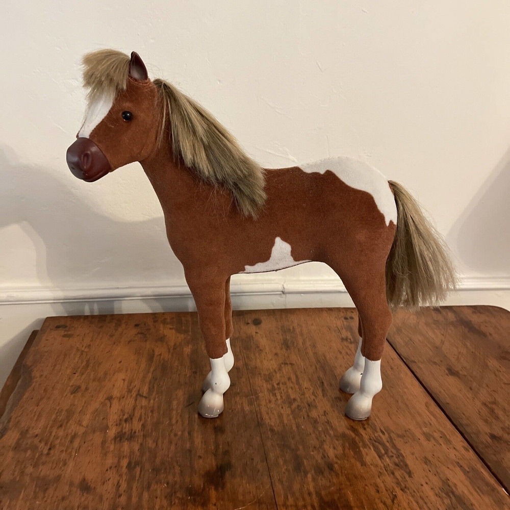 American Girl Doll Filly Paint Pinto Foal Chestnut Brown Pony Horse 13" Retired